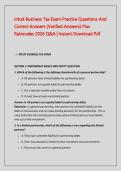 Intuit Business Tax Exam Practice Questions And Correct Answers&period;pdf