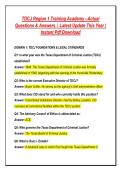 TDCJ Region 1 Training Academy &ndash;Actual&NewLine;Questions & Answers&period; &vert; Latest Update This Year &vert;&NewLine;Instant Pdf Download