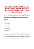 NSG 432 Exam 1 V1&ndash;V3 &vert; NSG 432 Maternal-Newborn Nursing &sol; OB&sol;GYN &vert; Grand Canyon University &vert; Actual Q&A with Rationale &lpar;Grand Canyon NSG432 Exam 1&rpar;