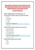 Alberta Biting Fly &lpar;Mosquito&rpar; Control Certificate Practice&NewLine;Exam Real Practice Questions with Correct Answers and&NewLine;Detailed Explanations Latest Update This Year&NewLine;&vert; Instant Pdf Download