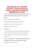 NSG 4800 Exam 4 V1 &vert; NSG 4800 &NewLine;Transition To Professional Nursing &NewLine;Practice &vert; Actual Q&A with Rationale &NewLine;&lpar;NSG4800 Exam 4&rpar; &vert; Galen