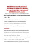 NSG 4800 Exam 2 V1 &vert; NSG 4800 &NewLine;Transition To Professional Nursing &NewLine;Practice &vert; Actual Q&A with Rationale &NewLine;&lpar;NSG4800 Exam 2&rpar; &vert; Galen