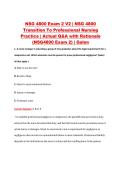 NSG 4800 Exam 2 V1&ndash;V3 &vert; NSG 4800 Transition To Professional Nursing Practice &vert; Galen College of Nursing &vert; Actual Q&A with Rationale &lpar;Galen NSG4800 Exam 2&rpar;