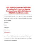 NSG 4800 Final Exam V3 &vert; NSG 4800 &NewLine;Transition To Professional Nursing &NewLine;Practice &vert; Actual Q&A with Rationale &NewLine;&lpar;NSG4800 Final Exam&rpar; &vert; Galen 