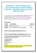 NUR 265 Exam 1 &ndash; Medical-Surgical Nursing &vert; 2&NewLine;Versions &vert; Newest Questions & Answers Complete&NewLine;Study Guide &ndash; Galen College of Nursing &vert; Latest 2026-&NewLine;2028 &vert; 100&percnt; Verified