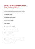 PALS Precourse Self-Assessment Questions & Answers