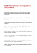 PALS Precourse work Exam Questions and Answers