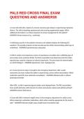 PALS RED CROSS FINAL EXAM QUESTIONS AND ANSWERS
