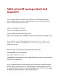 PALS version B exam questions and answers
