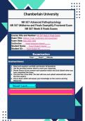 NR507 Week 8 Final Exam Due 30th August NR 507 Advanced Pathophysiology Exams Complete Actual Exam Question 1- 100 Screenshots NR 507 Midterms and Finals Examplify Proctored Exam Questions&period;pdf&NewLine;&NewLine;