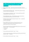 MTL 200 Final Exam Questions with Guaranteed Pass Solutions 2026 Updated&period;