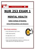 NUR 253 Exam 1 &ndash; Mental Health Nursing &ndash; &lpar;2026&sol;2027&rpar; Actual Questions & Answers &lpar;GCN&rpar; 100&percnt; Guarantee Pass 