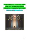 Test Bank for Death&comma; Society&comma; and Human Experience 13th Edition &vert; Kastenbaum & Moreman &vert; Chapters 1-15 &vert; Verified MCQs & Answers