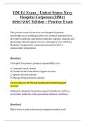 HM E5 Exam &ndash; United States Navy &NewLine;Hospital Corpsman &lpar;HM2&rpar; &NewLine;2026&sol;2027 Edition &ndash; Practice Exam