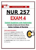 NUR 257 Exams 4 &ndash; Concepts of Aging & Chronic Illness &ndash; &lpar;2026&sol;2027&rpar; Actual Questions & Answers &lpar;GCN&rpar; 100&percnt; Guarantee Pass 