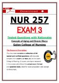 NUR 257 Exams 3 &ndash; Concepts of Aging & Chronic Illness &ndash; &lpar;2026&sol;2027&rpar; Actual Questions & Answers &lpar;GCN&rpar; 100&percnt; Guarantee Pass 