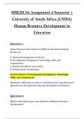 HREDU82 Assignment 2 Semester 1  &NewLine;University of South Africa &lpar;UNISA&rpar; &NewLine;Human Resource Development in &NewLine;Education
