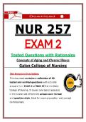 NUR 257 Exams 2 &ndash; Concepts of Aging & Chronic Illness &ndash; &lpar;2026&sol;2027&rpar; Actual Questions & Answers &lpar;GCN&rpar; 100&percnt; Guarantee Pass 