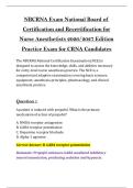 NBCRNA Exam National Board of &NewLine;Certification and Recertification for &NewLine;Nurse Anesthetists 2026&sol;2027 Edition &NewLine;Practice Exam for CRNA Candidates 