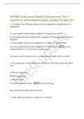 NUR631-Advanced Health Assessment Test 1&NewLine;questions and answers latest update&vert; Graded A&plus;&NewLine;1&period; For which of the following patients would a comprehensive health history be&NewLine;appropriate&quest;&NewLine;A&rpar; A new patient with the chief complaint of "I sprained my ankl