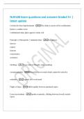 NUR180 Exam questions and answers Graded A&plus; &vert;&NewLine;latest update&NewLine;Criteria for false Imprisonment - The client is aware of the confinement&NewLine;Intent to confine exists&NewLine;Confinement takes place against clients will&NewLine;Principles of therapeutic Communication - accep