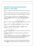 NUR 243 Final Exam questions and answers&NewLine;Graded A&plus; &vert; latest update&NewLine;The nurse is caring for a male patient diagnosed with alcohol cirrhosis and needs a&NewLine;liver&NewLine;transplant&period; The patient has been out of work for several months and does not have&NewLine;insurance o