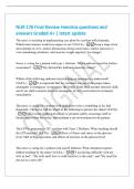 NUR 176 Final Review Hondros questions and&NewLine;answers Graded A&plus; &vert; latest update&NewLine;The nurse is assisting in implementing care plan for a patient with dementia&period;&NewLine;Which interventions would you expect to see&quest; &lpar;SATA&rpar; - Keep a large clock&NewLine;and calendar in view&comma; r