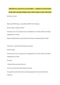 ORTHOTICS CPM FINAL EXAM PREP  &vert;  COMPLETE QUESTIONS WITH 100&percnt; RATED EXPERT SOLUTIONS &vert;2026 LATEST UPDATED
