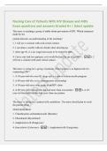 Nursing Care of Patients With HIV Disease and AIDS&NewLine;Exam questions and answers Graded A&plus; &vert; latest update&NewLine;The nurse is teaching a group of adults about prevention of HIV&period; Which statement&NewLine;made by the&NewLine;patient indicates an understanding of the teaching&quest;&NewLine;1