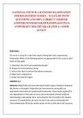 NATIONAL COUNCIL LICENSURE EXAMINATION FOR REGISTERED NURSES &ndash; NCLEX-RN WITH QUESTIONS AND 100&percnt; CORRECT VERIFIED ANSWERS WITH DETAILED RATIONALES PLUS ANSWER KEY 2026-2027 Q&A RATED A&plus; GOOD LUCK&excl;&excl;&excl;