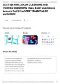 ACCT 526 FINAL EXAM QUESTIONS AND VERIFIED SOLUTIONS &vert;2026&vert; Exam Questions & Answers Test &vert;&vert; ELABORATED &DETAILED ANSWERS&excl;&excl;&NewLine;&NewLine;