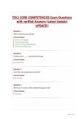TDCJ CORE COMPETENCIES Exam Questions&NewLine;with verified Answers &lpar;Latest Update&rpar;&NewLine;UPDATE&excl;&excl;
