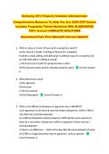 Kentucky &lpar;KY&rpar; Property Valuation Administrator  &NewLine;Comprehensive Resource To Help You Ace 2026-2027 Exams &NewLine;Includes Frequently Tested Questions With ELABORATED &NewLine;100&percnt; Correct COMPLETE SOLUTIONS &NewLine;Guaranteed Pass First Attempt&excl;&excl; Current Update&excl;&excl; 