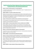 South Carolina Real Estate Appraisal Exam Actual Questions & &NewLine;Verified Answers&comma; Plus Explained Rationales 