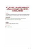 ILTS 206 EARLY CHILDHOOD EDUCATION&NewLine;ACTUAL EXAM QUESTIONS AND 100&percnt;&NewLine;CORRECT ANSWERS
