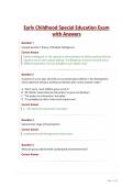 Early Childhood Special Education Exam with Answers