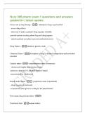 NURS 301 questions and answers graded A&plus; &vert;&NewLine;latest update&NewLine;Lecture 1 - &NewLine;Agencies that guide health care services&colon; Globally&colon; - World Health&NewLine;Organization&NewLine;Nationally&colon; - Pub