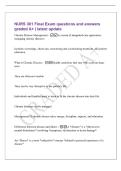 NURS 301 Final Exam questions and answers&NewLine;graded A&plus; &vert; latest update&NewLine;Chronic Disease Management - A system of integrated care approaches&NewLine;managing chronic illnesses&NewLine;Includes screenings&comma; check-ups&comma; monitoring and coordinating treatment&comma; and patient&NewLine;educ