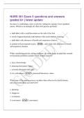 NURS 301 Exam 3 questions and answers&NewLine;graded A&plus; &vert; latest update&NewLine;the nurse is conducting a class on priority setting for a group of new graduate&NewLine;nurses&period; Which is an example of a first level priority problem&quest;&NewLine;a&period; individual with a small laceration on the