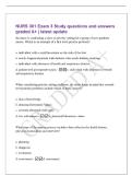 NURS 301 Exam 3 Study questions and answers&NewLine;graded A&plus; &vert; latest update&NewLine;the nurse is conducting a class on priority setting for a group of new graduate&NewLine;nurses&period; Which is an example of a first level priority problem&quest;&NewLine;a&period; individual with a small laceration 