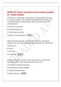 NURS 301 Exam 1questions and answers graded&NewLine;A&plus; &vert; latest update&NewLine;An instructor is describing a comprehensive nursing health assessment&NewLine;to a group of students&period; The instructor determines that the teaching was&NewLine;successful when the students identify which of