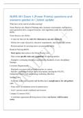 NURS 301 Exam 1 &lpar;Power Points&rpar; questions and&NewLine;answers graded A&plus; &vert; latest update&NewLine;What laws at the state level affect nursing&quest;&NewLine;Nurse Practice Act&comma; Board of Nursing rules&comma; licensure requirements&comma; staffing laws&comma;&NewLine;nurse protection laws&comma; compact licensure&comma; st