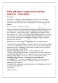 NURS 208 Exam 3 questions and answers&NewLine;graded A&plus; &vert; latest update&NewLine;Assessment&NewLine;Assessment&comma; the first phase of the nursing process&comma; is the first of six American&NewLine;Nurses Association &lpar;ANA&rpar; Standards of Practice&colon; The registered nurse collects&NewLine;pertinent data a