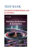 Test Bank for Statistics for Business and Economics&comma; 15th Edition by Jeffrey D&period; Camm&semi; Dennis J&period; Sweeney&vert; 9780357715857&vert; All Chapters 1-22&vert; LATEST