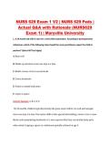 NURS 629 Exam 1 V2 &vert; NURS 629 Peds &vert; &NewLine;Actual Q&A with Rationale &lpar;NURS629 &NewLine;Exam 1&rpar; &vert; Maryville University