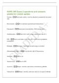NURS 305 Exam 2 questions and answers&NewLine;graded A&plus; &vert; latest update&NewLine;Nystatin - Swish and swallow&comma; won't be absorbed systematically thru intact&NewLine;skin&period;&NewLine;Ketoconazole - Liver and heart&comma; protein bound &lpar;interactions&rpar;&period;&NewLine;Fluconazole - Broad&comma; great bioavaila