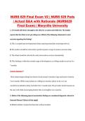 NURS 629 Final Exam V2 &vert; NURS 629 Peds &NewLine;&vert; Actual Q&A with Rationale &lpar;NURS629 &NewLine;Final Exam&rpar; &vert; Maryville University 