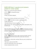 NURS 305 Exam 1 questions and answers&NewLine;graded A&plus; &vert; latest update&NewLine;What are ways to prevent the spread of infection&quest;&NewLine;&lpar;CH 28&rpar; - -Use Standard Precautions&NewLine;-Hand Hygiene&NewLine;-Disinfect and Sanitize equipment&NewLine;What are factors that put an individual at risk for