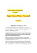 Solution Manual with Test Bank for Supervision of Police Personnel&comma; 10th Edition by Nathan F&period; Iannone &vert; Comprehensive Instructor Resource & Exam Preparation Guide