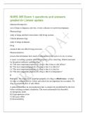 NURS 305 Exam 1 questions and answers&NewLine;graded A&plus; &vert; latest update&NewLine;pharmacotherapeutics&NewLine;use of drugs to diagnose&comma; prevent&comma; or treat a disease or to prevent pregnancy&NewLine;Pharmacology&NewLine;study of drugs and their interactions with living systems&NewLine;Clinical pharma